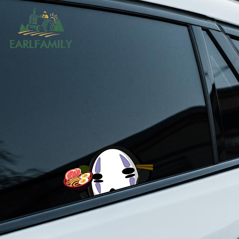 EARLFAMILY 13 cm x 7,6 cm a No Face Spirited Away Peeker autómatricákhoz Anime Laptop Szörfdeszka Motorkerékpár matrica Windows lakóautó
