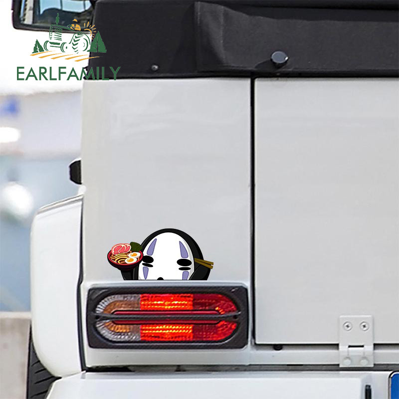 EARLFAMILY 13 cm x 7,6 cm a No Face Spirited Away Peeker autómatricákhoz Anime Laptop Szörfdeszka Motorkerékpár matrica Windows lakóautó