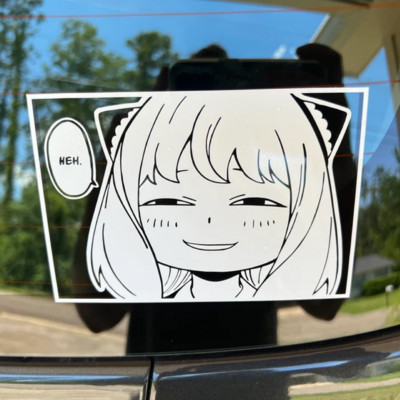 Anime autómatrica Vicces matrica japán Anya JMD matricák autóablak ajtó lökhárítóhoz laptop vinil díszítések kiegészítők