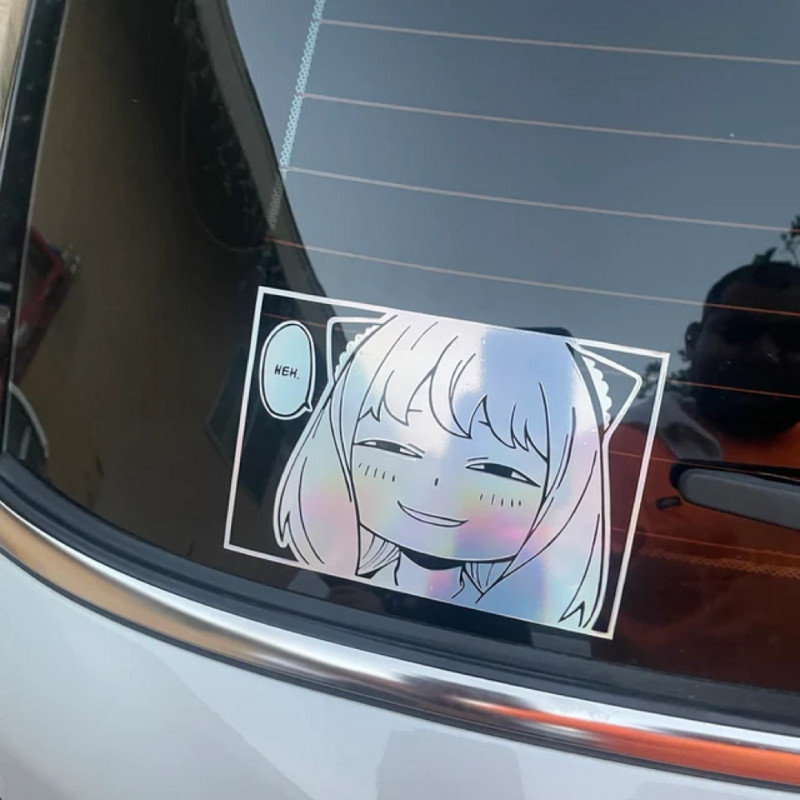 Anime autómatrica Vicces matrica japán Anya JMD matricák autóablak ajtó lökhárítóhoz laptop vinil díszítések kiegészítők