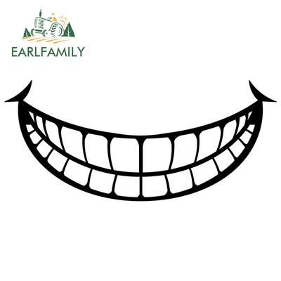 EARLFAMILY 13 cm-es Scary Devil Tooth sisakhoz autómatricák RV JDM motorkerékpár matrica vízálló lakóautó Vicces autós felszerelések