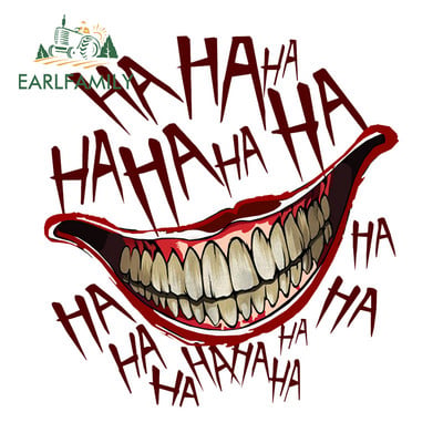EARLFAMILY 13 cm-es Scary Devil Tooth sisakhoz autómatricák RV JDM motorkerékpár matrica vízálló lakóautó Vicces autós felszerelések