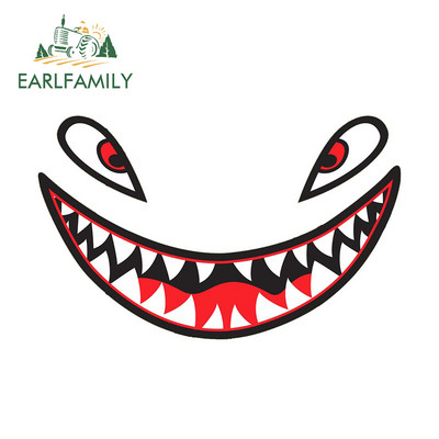 EARLFAMILY 13 cm-es Scary Devil Tooth sisakhoz autómatricák RV JDM motorkerékpár matrica vízálló lakóautó Vicces autós felszerelések