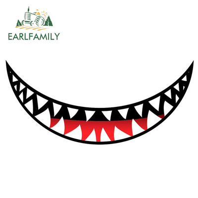 EARLFAMILY 13 cm-es Scary Devil Tooth sisakhoz autómatricák RV JDM motorkerékpár matrica vízálló lakóautó Vicces autós felszerelések