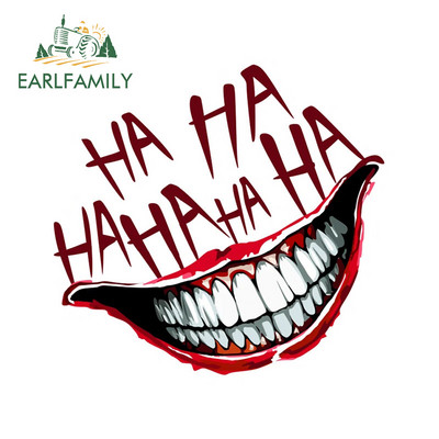 EARLFAMILY 13 cm-es Scary Devil Tooth sisakhoz autómatricák RV JDM motorkerékpár matrica vízálló lakóautó Vicces autós felszerelések