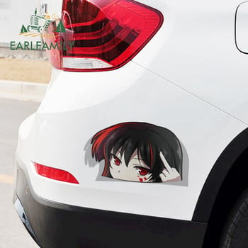 EARLFAMILY Забавен стикер за кола за Akame Ga Kill Peeker Peek Аниме Vinyl JDM Оформление на автомобил Прозорец Багажник Лаптоп 3D Декал