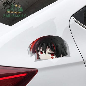 EARLFAMILY Забавен стикер за кола за Akame Ga Kill Peeker Peek Аниме Vinyl JDM Оформление на автомобил Прозорец Багажник Лаптоп 3D Декал