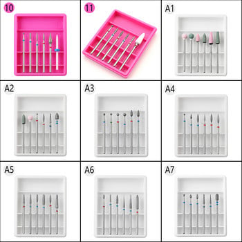 6 бр./лот Керамична диамантена фреза за маникюр Бормашина за нокти Електрическа машина Аксесоари Комплект битове Burr Pedicure Art Tools