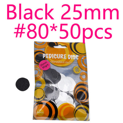 Új~Fekete/Fehér Csiszolópapír 50/db Pedikűr lábápoló eszközök 15mm 20mm 25mm körömfúró Lemeztárcsa Szalonkallusz Cserélhető