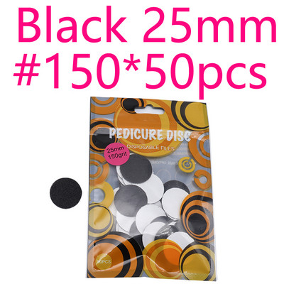Új~Fekete/Fehér Csiszolópapír 50/db Pedikűr lábápoló eszközök 15mm 20mm 25mm körömfúró Lemeztárcsa Szalonkallusz Cserélhető