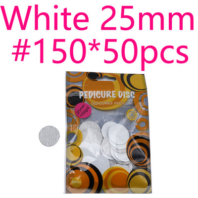 Új~Fekete/Fehér Csiszolópapír 50/db Pedikűr lábápoló eszközök 15mm 20mm 25mm körömfúró Lemeztárcsa Szalonkallusz Cserélhető