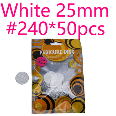 Új~Fekete/Fehér Csiszolópapír 50/db Pedikűr lábápoló eszközök 15mm 20mm 25mm körömfúró Lemeztárcsa Szalonkallusz Cserélhető