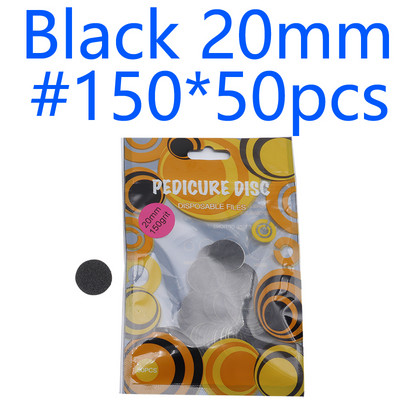 Új~Fekete/Fehér Csiszolópapír 50/db Pedikűr lábápoló eszközök 15mm 20mm 25mm körömfúró Lemeztárcsa Szalonkallusz Cserélhető