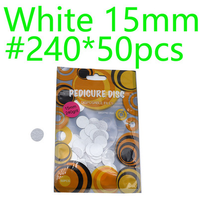 Új~Fekete/Fehér Csiszolópapír 50/db Pedikűr lábápoló eszközök 15mm 20mm 25mm körömfúró Lemeztárcsa Szalonkallusz Cserélhető