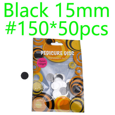Új~Fekete/Fehér Csiszolópapír 50/db Pedikűr lábápoló eszközök 15mm 20mm 25mm körömfúró Lemeztárcsa Szalonkallusz Cserélhető