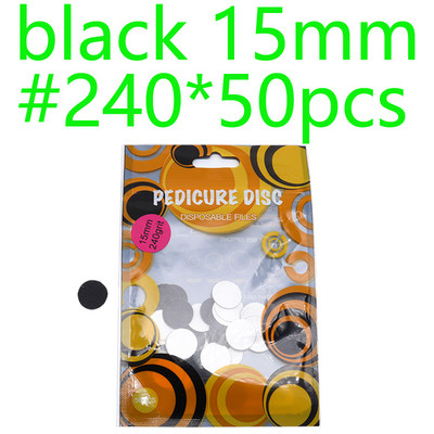 Új~Fekete/Fehér Csiszolópapír 50/db Pedikűr lábápoló eszközök 15mm 20mm 25mm körömfúró Lemeztárcsa Szalonkallusz Cserélhető
