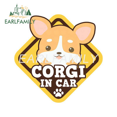 EARLFAMILY 13 cm Corgi Pembroke Personality autómatrica autó motorkerékpár matrica ablakok elzáródás karcolás autóformázó RV JDM