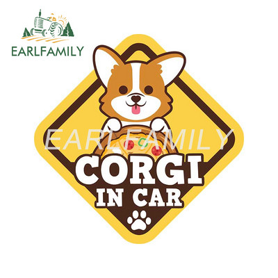 EARLFAMILY 13 cm Corgi Pembroke Personality autómatrica autó motorkerékpár matrica ablakok elzáródás karcolás autóformázó RV JDM