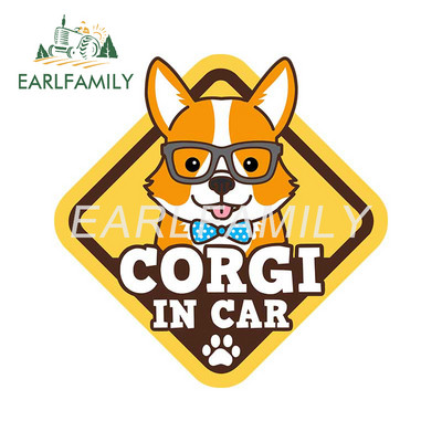 EARLFAMILY 13 cm Corgi Pembroke Personality autómatrica autó motorkerékpár matrica ablakok elzáródás karcolás autóformázó RV JDM