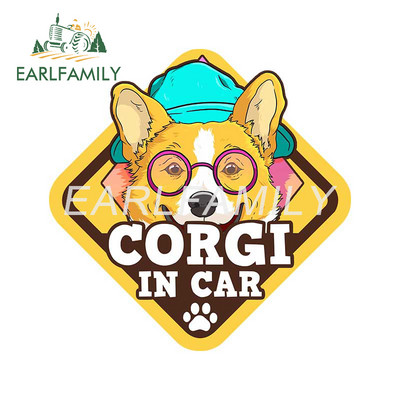 EARLFAMILY 13 cm Corgi Pembroke Personality autómatrica autó motorkerékpár matrica ablakok elzáródás karcolás autóformázó RV JDM