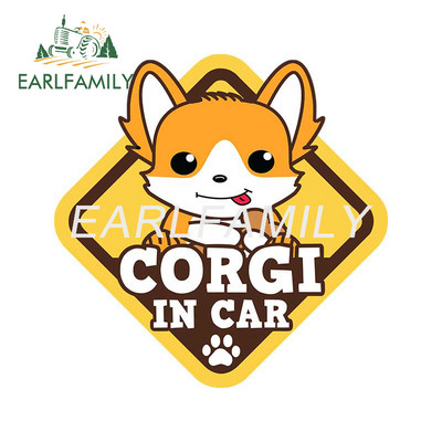 EARLFAMILY 13 cm Corgi Pembroke Personality autómatrica autó motorkerékpár matrica ablakok elzáródás karcolás autóformázó RV JDM