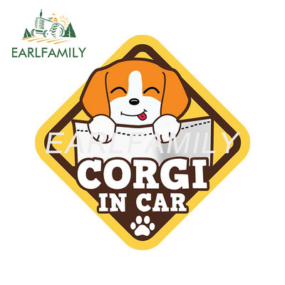 EARLFAMILY 13 cm Corgi Pembroke Personality autómatrica autó motorkerékpár matrica ablakok elzáródás karcolás autóformázó RV JDM