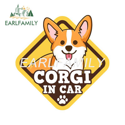 EARLFAMILY 13 cm Corgi Pembroke Personality autómatrica autó motorkerékpár matrica ablakok elzáródás karcolás autóformázó RV JDM