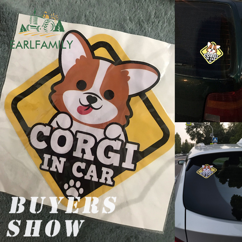 EARLFAMILY 13 cm Corgi Pembroke Personality autómatrica autó motorkerékpár matrica ablakok elzáródás karcolás autóformázó RV JDM