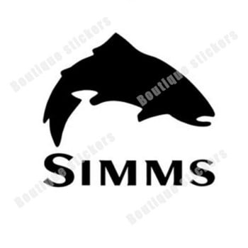 Simms Fishing Outdoor Sports Trout Vinyl Decal Sticker Car Window Cooler Truck Bumper Boot Art Pattern Аксесоари за предно стъкло