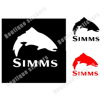 Simms makšķerēšana brīvā dabā sporta foreles vinila uzlīme Automašīnas logu dzesētāja kravas automašīnas bufera bagāžas nodalījuma zīmējums, vējstikla piederumi