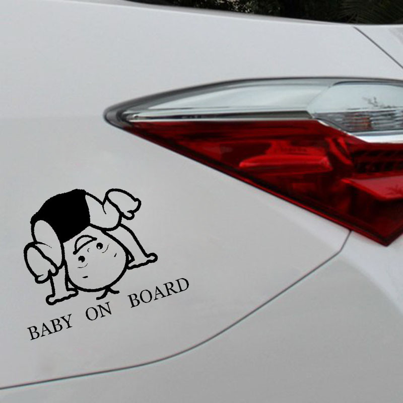 15 cm*11,5 cm BABY ON BOARD autómatrica Vinyl Lovely Boy matrica fekete/ezüst Skoda matricákhoz