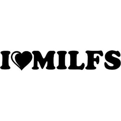 YJZT 20X3,3CM I LOVE MILFS Humor Autóstílusú vinyl matrica autómatrica fekete/ezüst