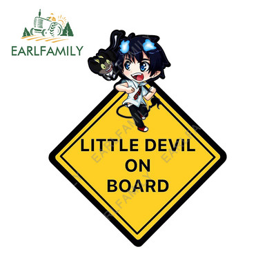 EARLFAMILY 13 cm x 10,5 cm Vigyázat Tartsa nyitva a szemét Autómatrica Rajzfilm Anime Gojo Satoru biztonsági tábla JDM csomagtartó matrica