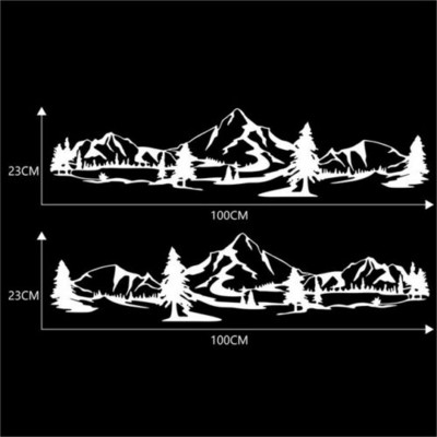 Akciós 150 cm-es lakóautó matrica Tree Decal Mountain Scene autós matrica Erdei vinyl grafikus készlet lakóautóhoz lakóautó utánfutó autótartozékok