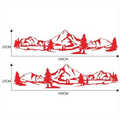 Akciós 150 cm-es lakóautó matrica Tree Decal Mountain Scene autós matrica Erdei vinyl grafikus készlet lakóautóhoz lakóautó utánfutó autótartozékok