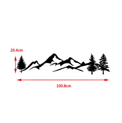 Akciós 150 cm-es lakóautó matrica Tree Decal Mountain Scene autós matrica Erdei vinyl grafikus készlet lakóautóhoz lakóautó utánfutó autótartozékok