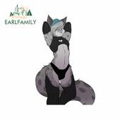 EARLFAMILY 13 cm-es Furry Femboy Wolf vízálló autómatricák Személyre szabott nyomtatási ablak csomagtartó VAN SUV matrica