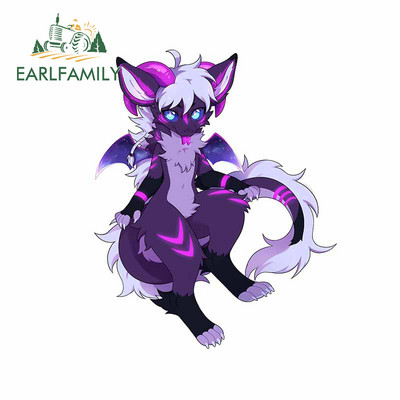 EARLFAMILY 13 cm-es Furry Femboy Wolf vízálló autómatricák Személyre szabott nyomtatási ablak csomagtartó VAN SUV matrica