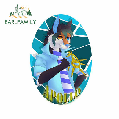 EARLFAMILY 13 cm-es Furry Femboy Wolf vízálló autómatricák Személyre szabott nyomtatási ablak csomagtartó VAN SUV matrica