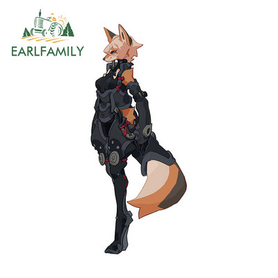EARLFAMILY 13 cm-es Furry Femboy Wolf vízálló autómatricák Személyre szabott nyomtatási ablak csomagtartó VAN SUV matrica