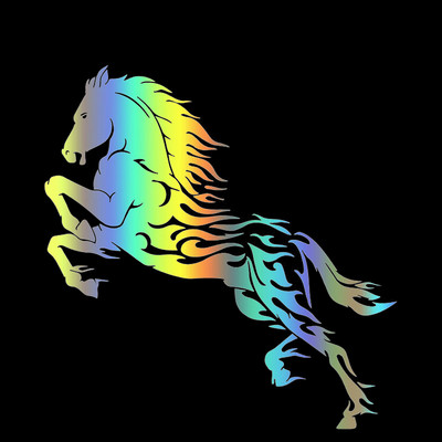 K314# Αυτοκόλλητο αυτοκινήτου Handsome Horse Αδιάβροχο Vinyl Decal Αξεσουάρ αυτοκινήτου Pegatinas Para Coche DIY Car Styling
