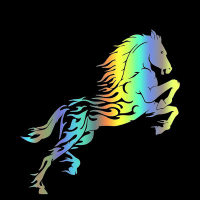K314# Αυτοκόλλητο αυτοκινήτου Handsome Horse Αδιάβροχο Vinyl Decal Αξεσουάρ αυτοκινήτου Pegatinas Para Coche DIY Car Styling