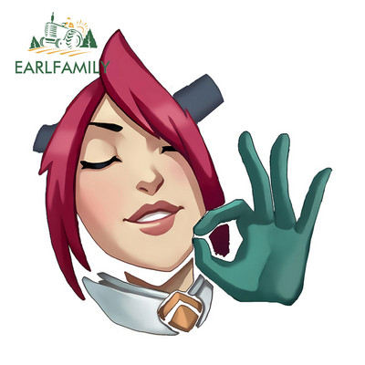EARLFAMILY 13cm x 11cm για Rammus Ok Emote League of Legends Αυτοκόλλητα Αυτοκινήτου Χωρίς γρατσουνιές Χαλκομανίες προσωπικότητας Απλά είδη αυτοκινήτου