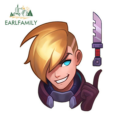 EARLFAMILY 13cm x 11cm για Rammus Ok Emote League of Legends Αυτοκόλλητα Αυτοκινήτου Χωρίς γρατσουνιές Χαλκομανίες προσωπικότητας Απλά είδη αυτοκινήτου