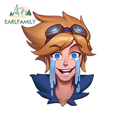 EARLFAMILY 13cm x 11cm για Rammus Ok Emote League of Legends Αυτοκόλλητα Αυτοκινήτου Χωρίς γρατσουνιές Χαλκομανίες προσωπικότητας Απλά είδη αυτοκινήτου