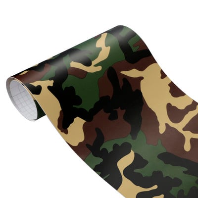 30 cm * 100 cm Camuflaj Vinil PVC Autocolant Auto Film Wrap Digital Woodland Army Verde Militar Camo Desert Decal pentru Auto Motocicletă