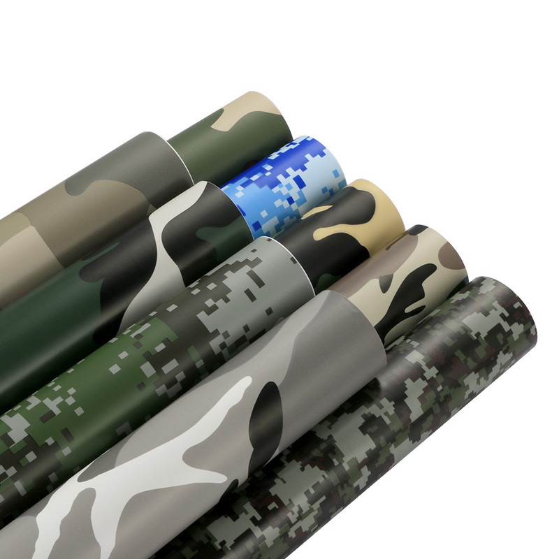 30 cm * 100 cm Camuflaj Vinil PVC Autocolant Auto Film Wrap Digital Woodland Army Verde Militar Camo Desert Decal pentru Auto Motocicletă