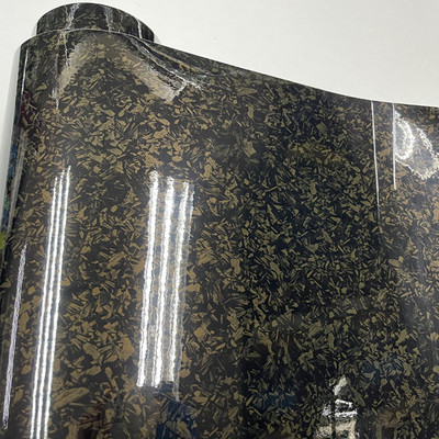 50cm * 100cm până la 600cm Negru Auriu Argintiu Vinil din carbon forjat cu bule de aer Adeziv DIY Autocolant pentru stil de mașină Decal de ambalare