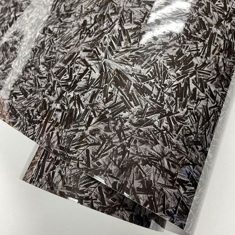 50cm * 100cm până la 600cm Negru Auriu Argintiu Vinil din carbon forjat cu bule de aer Adeziv DIY Autocolant pentru stil de mașină Decal de ambalare