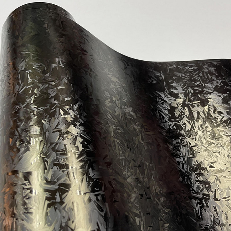 50cm * 100cm până la 600cm Negru Auriu Argintiu Vinil din carbon forjat cu bule de aer Adeziv DIY Autocolant pentru stil de mașină Decal de ambalare